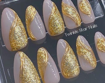 Custom Design No.91 Press On Nails | Ins Nails | Pretty Nails | Premium Nails | Salon Quality Nails
