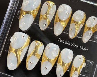 Custom Design No.92 Press On Nails | Ins Nails | Pretty Nails | Premium Nails | Salon Quality Nails