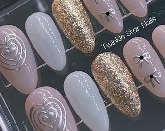 Custom Design No.95 Press On Nails | Ins Nails | Pretty Nails | Premium Nails | Salon Quality Nails