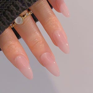Beautiful and Pure (Sheer Pink) / Gel Nails / Reusable Nails / Essential Nails / Glue On The Nails / Salon Quality Nails /Ipz142 image 1