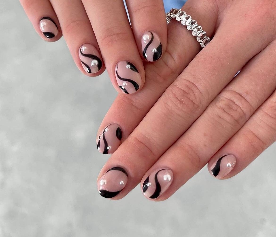 Minimalist Abstract Studs for Short Nails