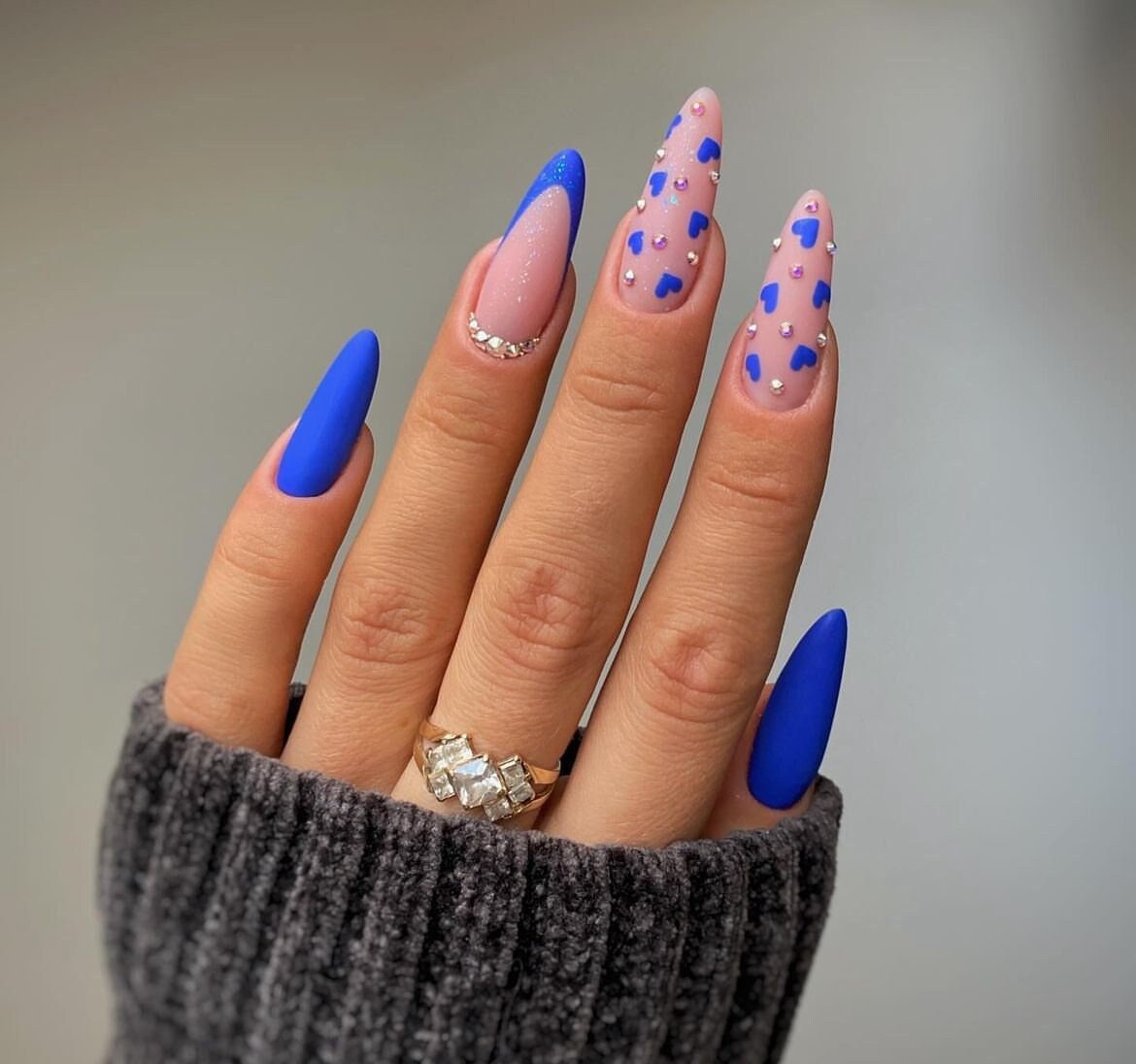 Short Blue Nails 2025 Matte Look