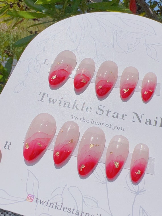 Custom Design No.30 Press On Nails | High Quality Press On Nails | Unique Nail Designs | Beautifully Handmade Press On Nails | rmz1835
