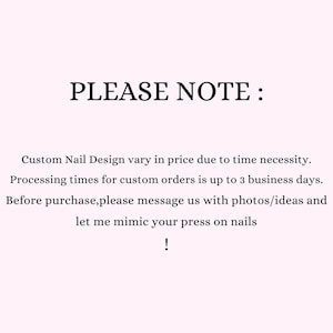 WELCOME Any Designs! | Please send message with pic! | Custom Nails | Press On Nails Set | Reusable Nails | Glue On Nails | DIY Nails image 2