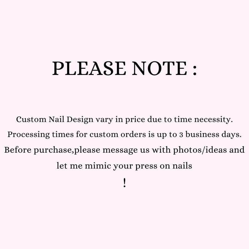 WELCOME Any Designs! | Please send message with pic! | Custom Nails | Press On Nails Set | Reusable Nails | Glue On Nails | DIY Nails image 2