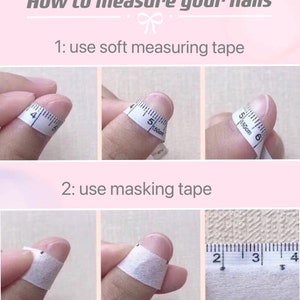 how to measure your nails with tape