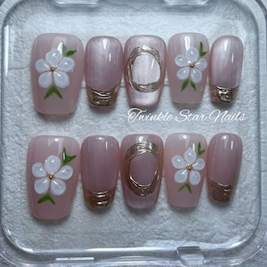 Custom Design No.127 Press On Nails | Ins Nails | Pretty Nails | Premium Nails | 3min to apply at home | Salon Quality Nails