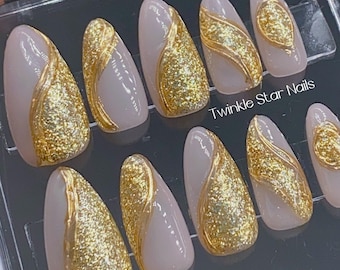 Custom Design No.91 Press On Nails | Ins Nails | Pretty Nails | Premium Nails | Salon Quality Nails