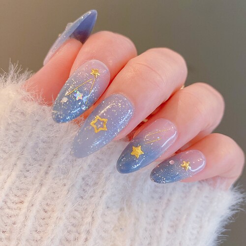 Highly Recommend Reusable Blue Star Press on Nails Hidden - Etsy Highly Recommend Reusable Blue Star Press on Nails Hidden - Etsy