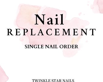 Replacement Nail | Lost Nail | Incorrect Size | Broken Nail -single nail order! | Add this listing to your cart if needed!