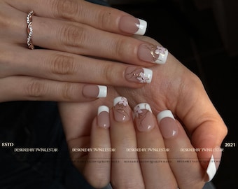 Custom Design No.86 Press On Nails | Ins Nails | Pretty Nails | Premium Nails | Salon Quality Nails