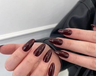 Espresso Embrace | Durable Nails | Essential Nails | Reusable Nails | Glue On The Nails | Salon Quality Nails | Ipz9