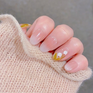 Gorgeous Flora Spring Press On Nails | Premium Nails | Gel Nails | Ombre Nails | Beautifully Handmade Nails | xyz131