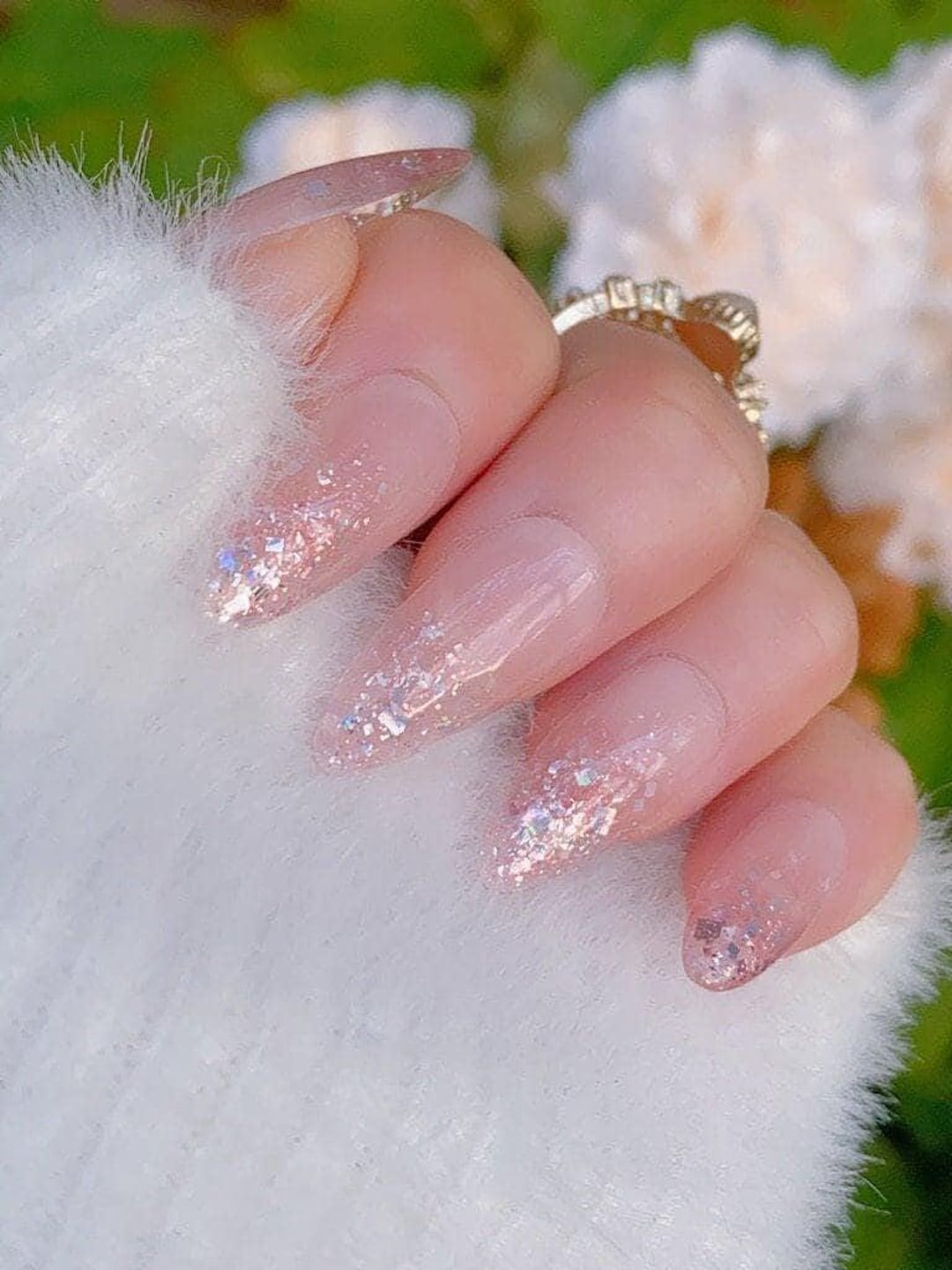 Ombré Glittering Pink Sands | Reusable Nails | Beautiful Nails