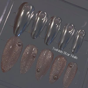 Timeless Elegance | Reusable Nails | Reusable Nails | Nails At Home | Glue On Nails | xtz621