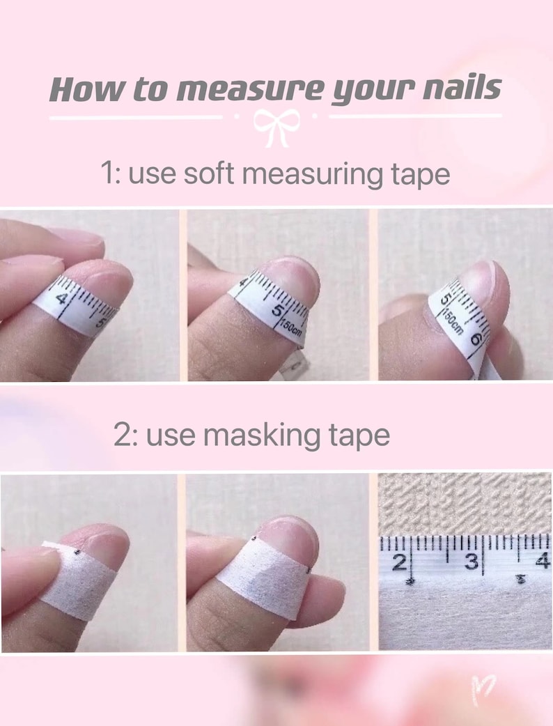 how to measure your nails with tape