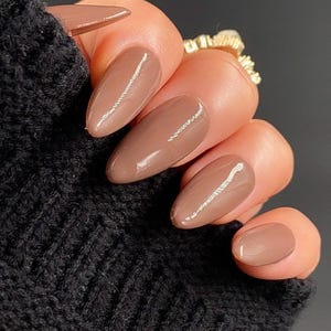 Brown Autumn | Used High Quality Gel Product | Essential Nails | Reusable Nails | Glue On The Nails | Salon Quality Nails | Ipz40 image 3