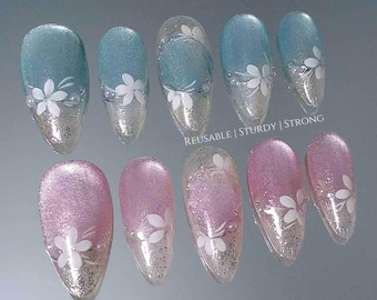 Glowing From Every Angle | Holiday Press Ons | Premium Nails | Nail Art | Handmade Nails | Salon Quality Nails