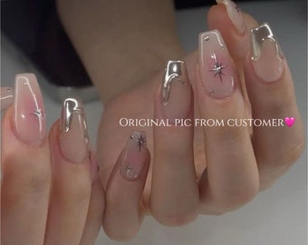 Custom Design No.69 Press On Nails | For the custom nails please message me with image | Salon Quality Nails | Custom Nails | xhz620