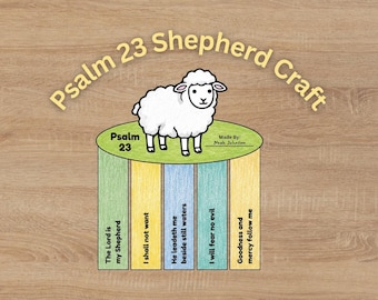 Psalm 23 Shepherd Craft | Bible Verse Kids Activity (PDF Download)