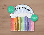 God's Promises Rainbow Sunday School Craft | Bible Verse Kids Project (Digital PDF)