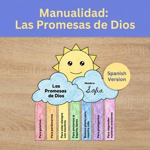 God Promises Craft | Manualidad: Las Promesas de Dios | Bible Craft for Kids | Christian Printable