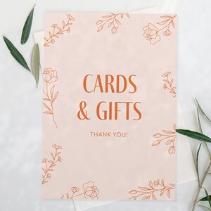 Cartel de Tarjetas y Regalos – Cartel de Despedida de Soltera y Cartel de Boda: Descarga Digital