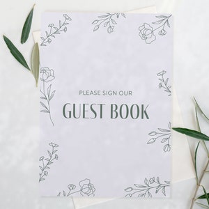 Guest Book Sign – Please Sign Our Guest Book Wedding Bridal Shower Sign