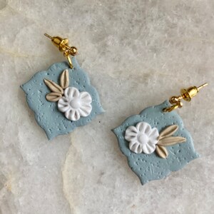 Flower Clay Earring | Polymer Clay Earring | Statement Earrings | Clay Jewelry | Boho Earring