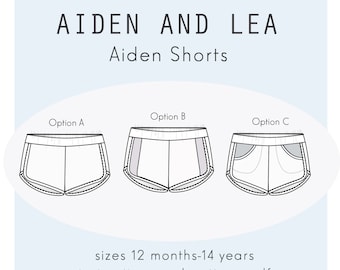 Retro Track Shorts Unisex, Aiden Shorts, Ages 12 months-14 years