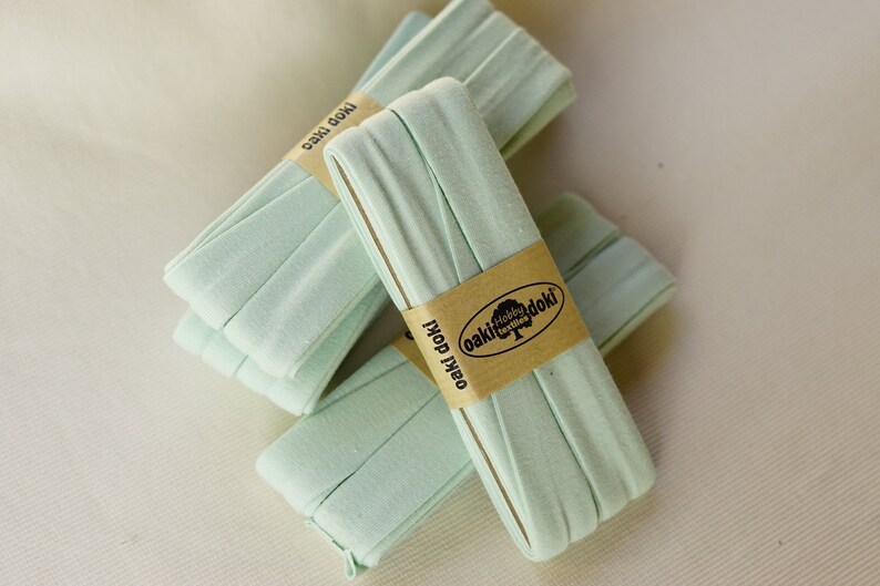 3 YDS Stretch Jersey Bias Tape Double Fold Sea Foam Green Etsy