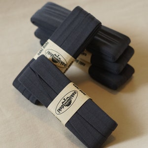 3yrds Dark Gray 20cm Double Folded stretch knit bias tape, oeko tex certified