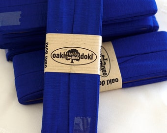 Cobalt Blue ~ Yves Klein Blue ~ 3 YDS Jersey Knit Fabric Bias Tape, Bias Binding Tape