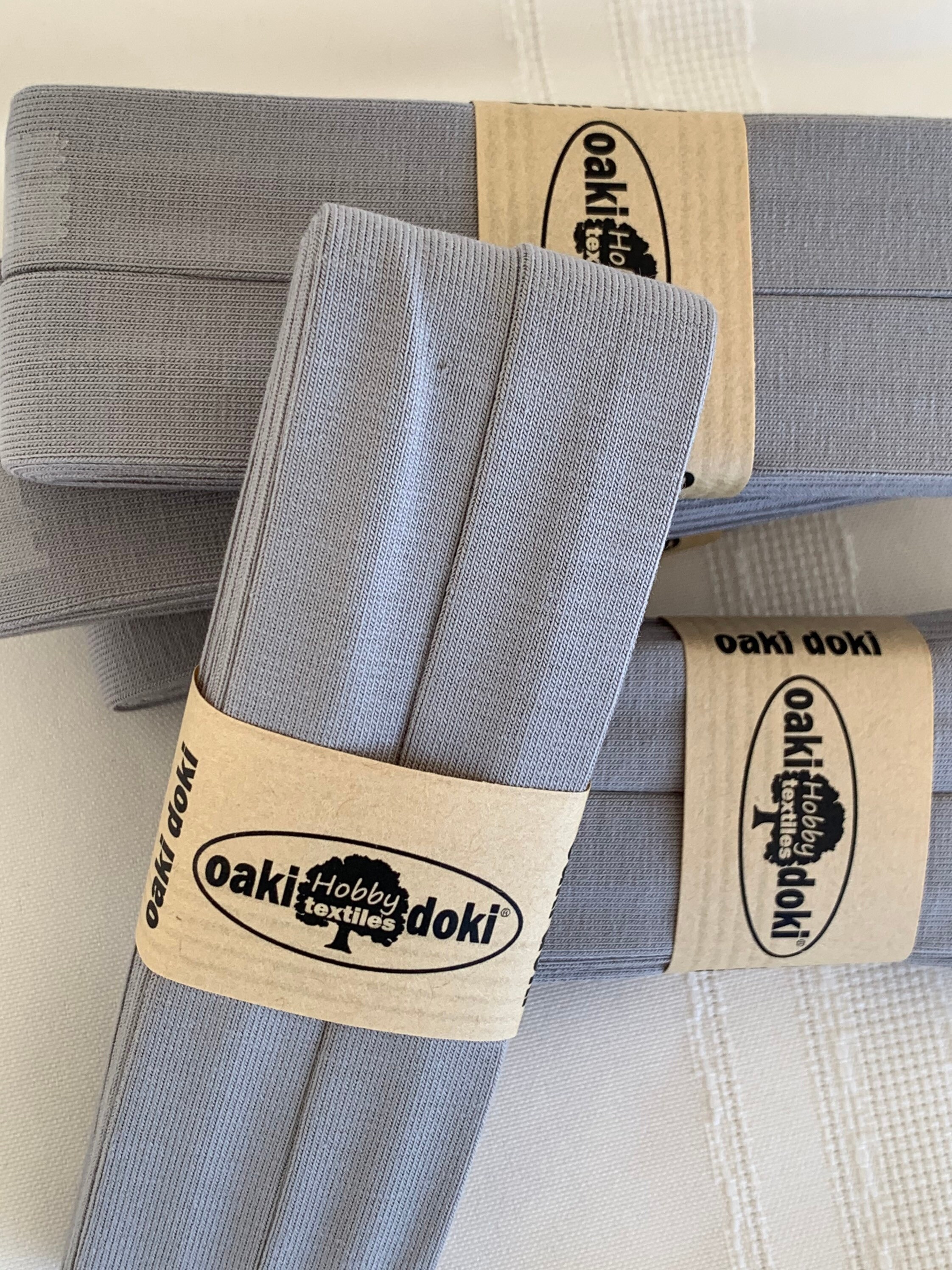 3yrds Steel Gray Stretch Knit Bias Tape Double Fold Etsy