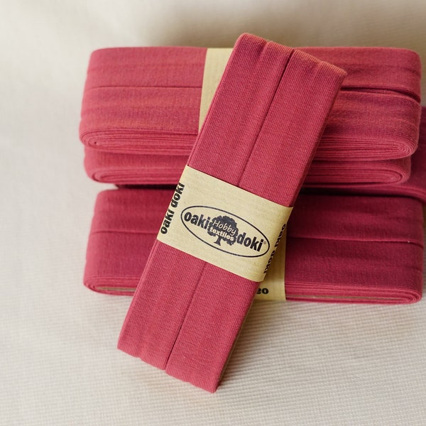 Salmon Pink (#014) 3 YDS - Stretch JERSEY Bias Tape, OakiDoki 3 meters, Bias Binding Tape