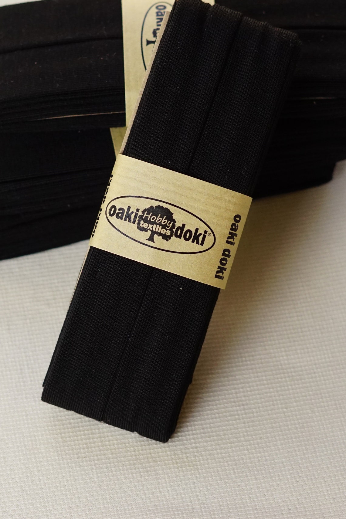 3 YDS Stretch Jersey Bias Tape Black Double Folded 3 Etsy