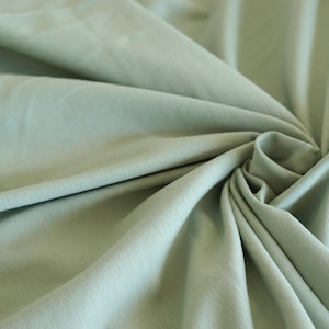 Sage, moss green French Terry, See you at six, Oeko-tex certified fabric by the yard