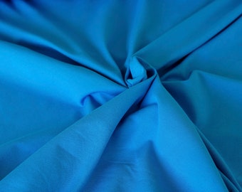 Cobalt Blue Organic Stretch Jersey Fabric, cotton and elastane by the yard