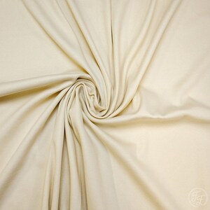 Marshmallow Cream Ribbed fabric, Family Fabrics Oeko Tex certified, European Rib Stretch for Borders, Collars, Cuffs, Baby Clothes