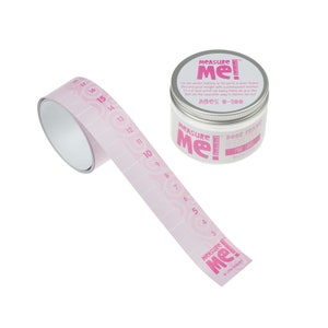 Meet mij! Roll-up deurkozijn hoogte grafiek voor kinderen - Roze Swirl