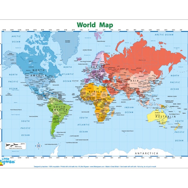 Little Wigwam World Map Placemat