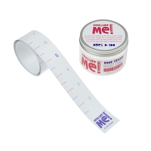 Meet mij! Oprolbare deur frame hoogte grafiek voor kinderen - Little White One (inch)
