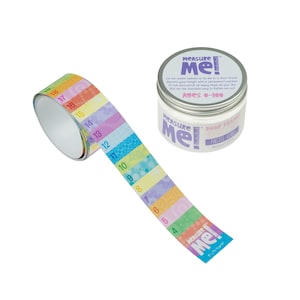 Meet mij! Roll-up deurkozijn hoogtekaart voor kinderen - pastel rijen