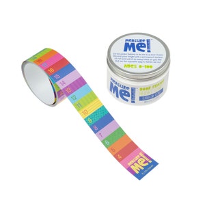 Meet mij! Roll-up deurkozijn Hoogte grafiek voor kinderen - Regenboog rijen