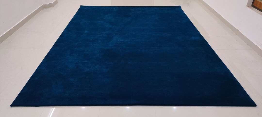 Premium Quality Indigo Blue Hand Tufted Authentic Sustainable New ...