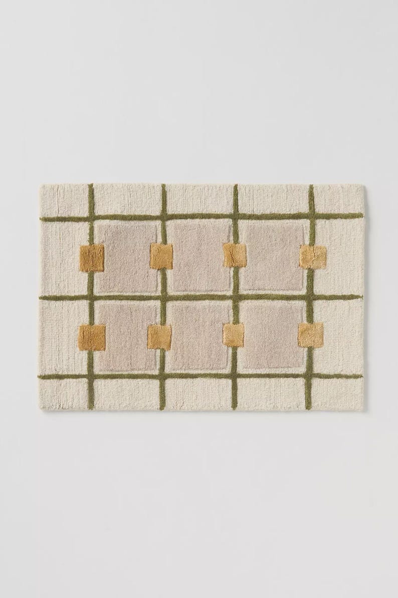 Premium Quality Teran Gold Hand Tufted Authentic Sustainable New Zealand Wool Anthropologie Rug For Living Drawing Dining Room Custom Carpet bild 4
