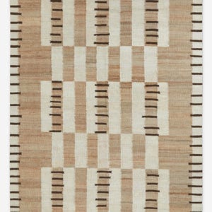 Premium Quality Lulu White Beige Hand Woven Authentic Sustainable Natural Eco Friendly Wool Jute Rugs For Living Drawing Dinning Room Carpet