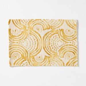 Doormat Rugs 2&#39; x 3&#39; Sanna Gold Hand Tufted Woolen Doormat For Indoor/Outdoor Free Delivery USA/UK Other Country May Be Free Delivery