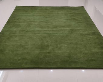 Premium Quality Baxter Bronze Green Hand Tufted CB Authentic Woolen Rugs For Living Room, Drawing Room, Dining Room, All Size Custom Carpet