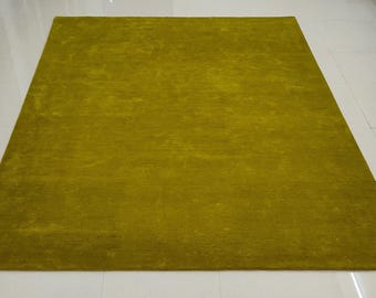Premium Quality Milano Green Hand Tufted Authentic Sustainable New Zealand Soft Plush Woolen Rugs For Living Drawing Dinning Room Carpet